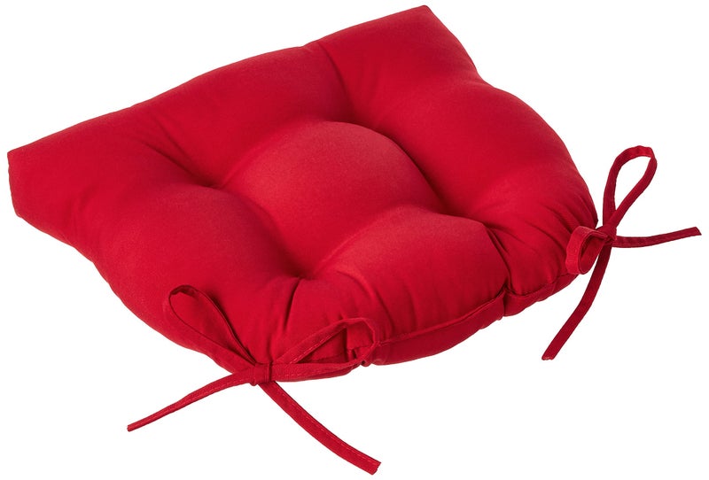 Pillow Perfect Outdoor/Indoor Pompeii Chair Pads, 15.5" x 14.5", 2 Pack,Red - Image 4